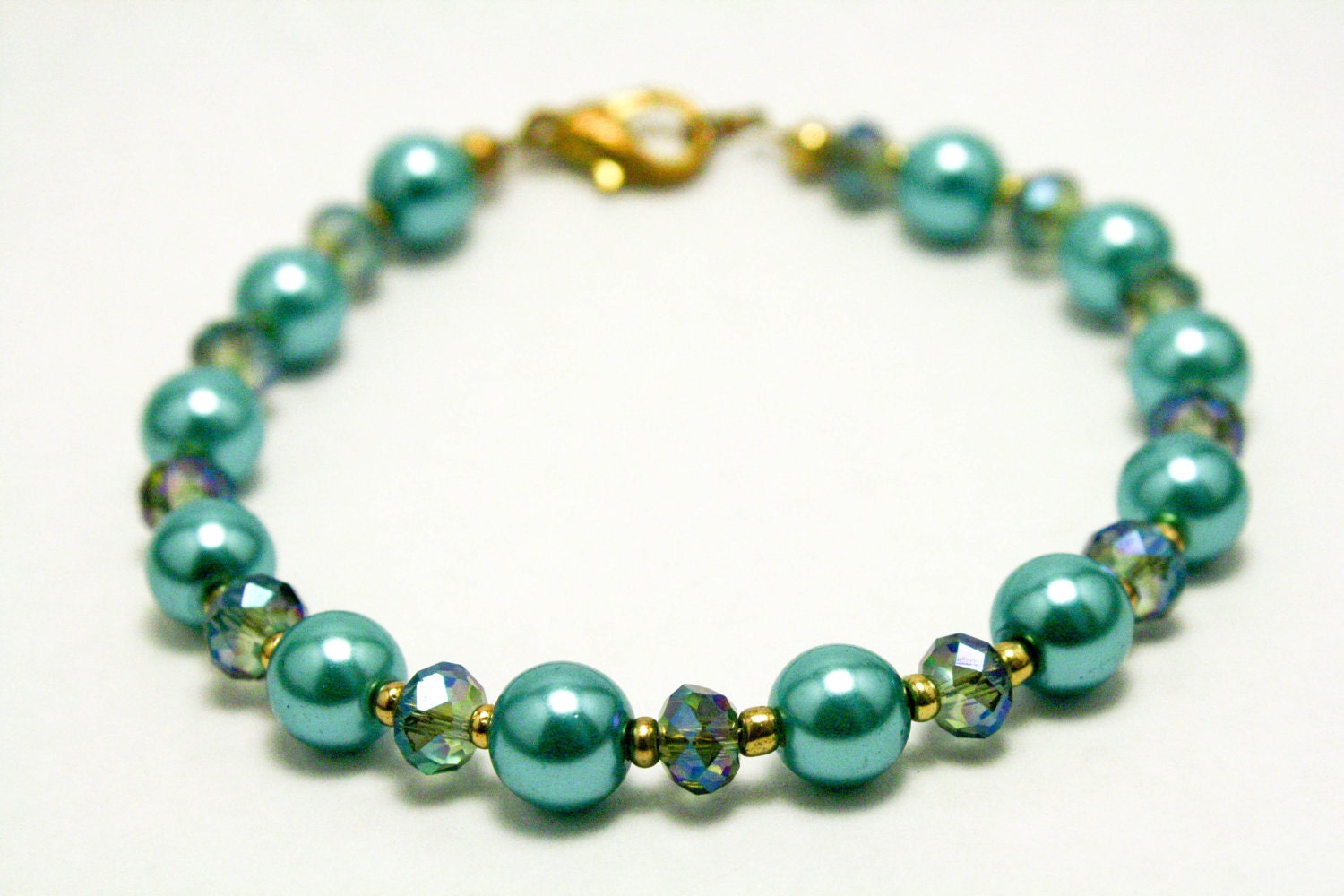 Teal Pearl Bracelet