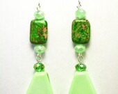 Light Green Chalk Turquoise Earrings