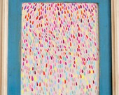 Abstract Art Print- The Rain - 8 x 10 - Open Edition - rain, tear, pink, multi colored
