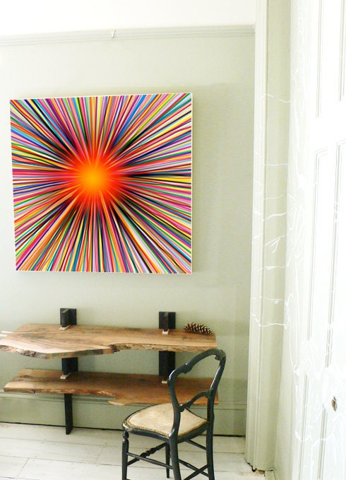 Sale - Buy 2 Get 1 Free - Superpowers - 36x36 - Large Abstract Art Print Poster - colorful, powerful, geometric