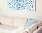 Sale - Buy 2 Get 1 Free - Ocean of Universe - Large Art Print Poster - 19x36  - Open Edition - abstract