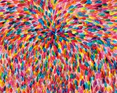 Buy One Get One Print Free - Abstract Colorful Print -  8x10 - Open Edition - red, rainbow colored, energy