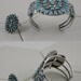 Reserved....Vintage Sterling Silver and Turquoise Cuff Bracelet and Matching Ring (Size 8.5) by Navajo Nation Artisans circa late 1960s