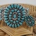 Reserved....Vintage Sterling Silver and Turquoise Cuff Bracelet and Matching Ring (Size 8.5) by Navajo Nation Artisans circa late 1960s