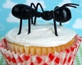 Black Ant Cupcake Toppers - Set of 12