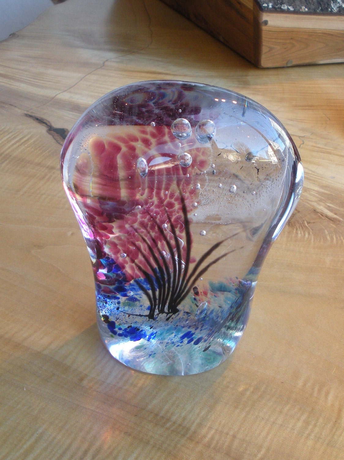 Glass Paperweight  - Free Form Seascape - by Jonathan Winfisky