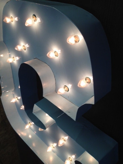 Marquee letter light fixture marquee light fixture metal 24" tall letter for one letter