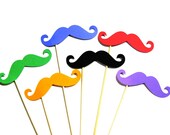 Colorful Photo Booth Props  - 6 piece set - Photobooth Props Party Props