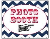 Photo Booth Props - Photo Booth Sign  - Red, White, and Blue - Photobooth Props