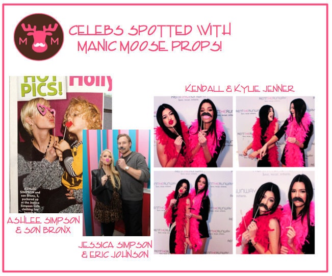Fun Photo Booth Props - 21 piece prop set - Birthdays, Weddings, Parties - Photobooth Props