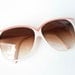 Amazing Vintage Sunglasses Cream with Red Stripes Retro SO HOT