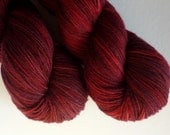 Hand Dyed MCN Sock Yarn - Merino / Cashmere / Nylon Fingering Weight in Cranberry Bog Colorway