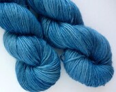 Alpaca / Wool / Silk Yarn - Single-Ply DK Weight  Yarn in Blue Gentian Colorway