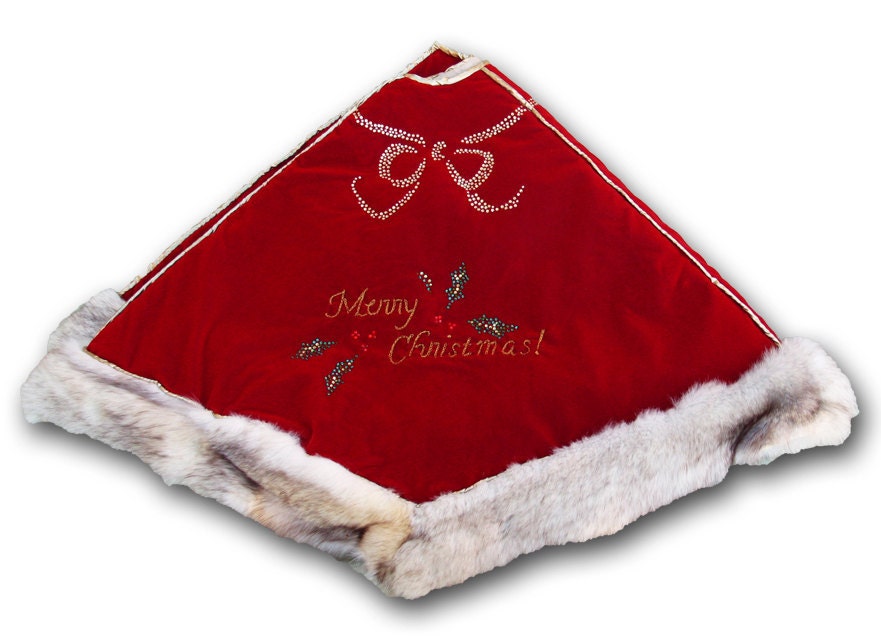 Red Velvet "Santa's Suit" Christmas Tree Skirt