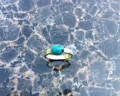 Sterling silver turquoise comfort ring