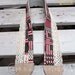 DSLR Camera strap (leather and webbing)---Lace style 4---American flag