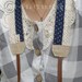 DSLR Camera strap (leather and webbing)---Lace style 6---little star