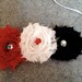 Sale - Fourth of July Red White Navy Chiffon Headband - READY TO SHIP