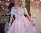 On Sale Sweet Lolita Disney princess Skirt and matching bow Size UK 8-12