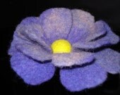 Easter Mother's Day Gift idea Felt Wool Flower Pin Brooch, Violet, Pink & Yellow, ECO Spring Summer Autumn Fall Winter Fashion Trend Jewelry