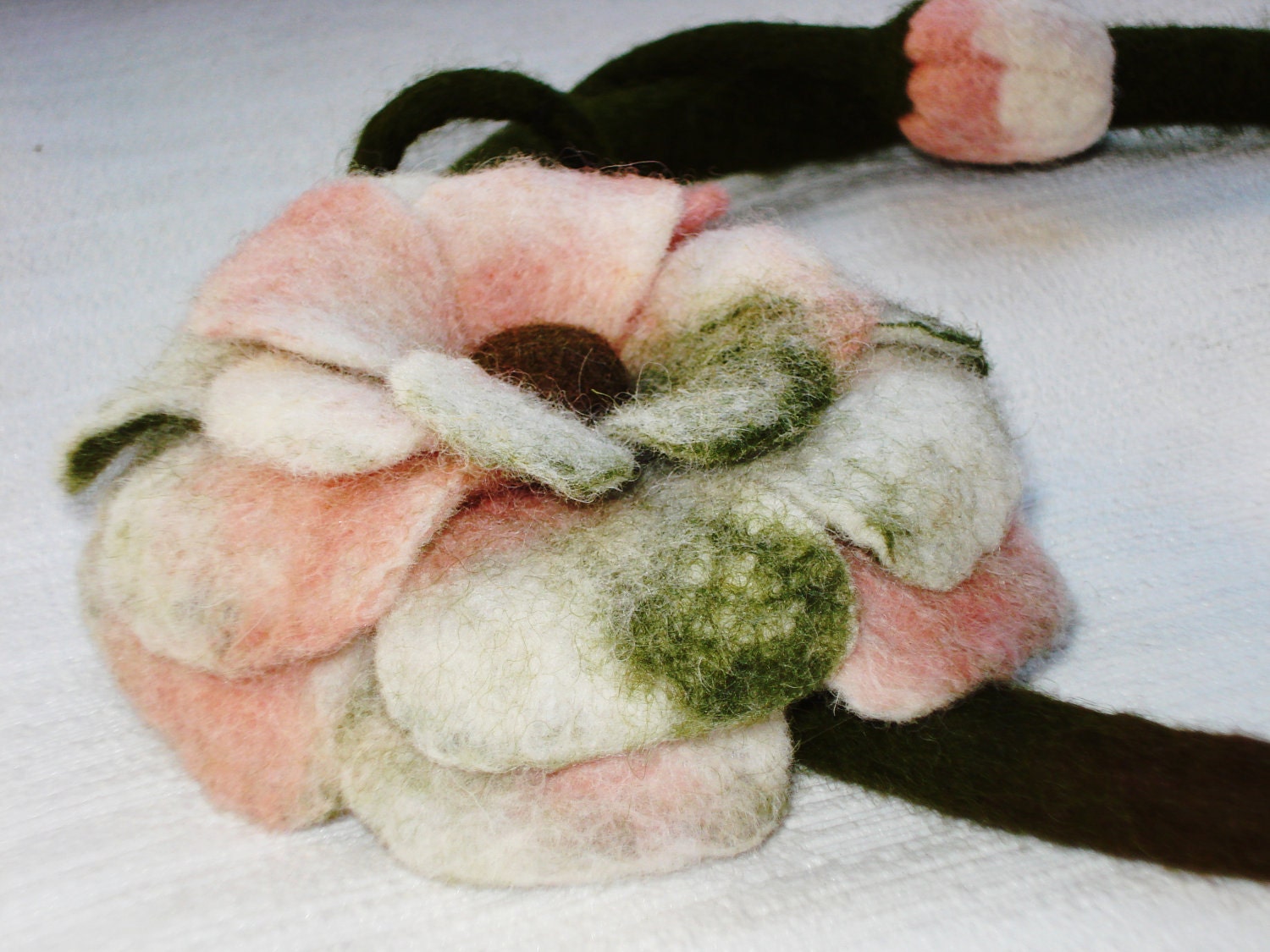 Wool Felt Necklace Collar Choker Lariat Eco OOAK Winter Spring Summer Autumn Fall Fashion Trend Jewelry, Gift idea, Wearable art
