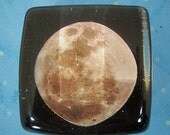 Space Science Glass Magnets - Square Moon GeekMagnets - Set of 4 Large