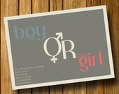 PRINTABLE Gender Reveal Party Custom Invitations