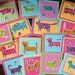 Cat Mini Cards (set of 5) neon