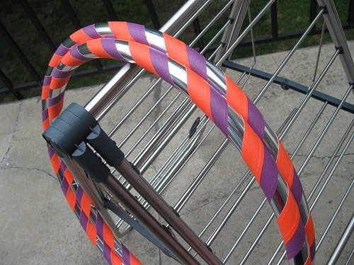 Heart Failure Hula Hoop - Collapsible Weighted Travel Hula Hoop - Orange, Purple, Silver