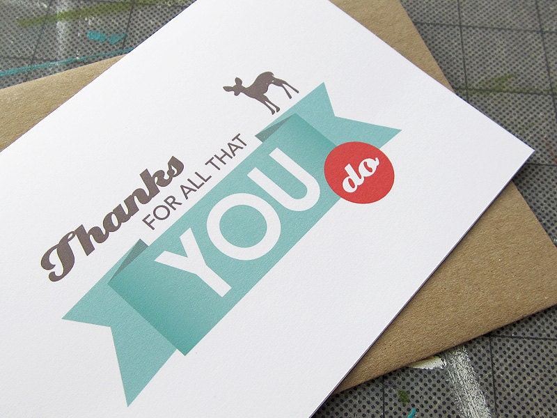 All that YOU do, Thank You Card