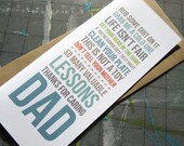 Lessons Father's Day Card