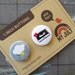 Cloud and Mixed Tape 1 Inch Button Set