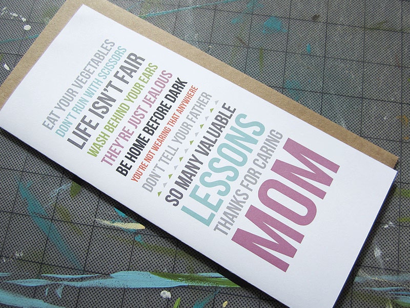 Lessons Mother's Day Card