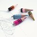 pink candy - hand painted pencil charm necklace