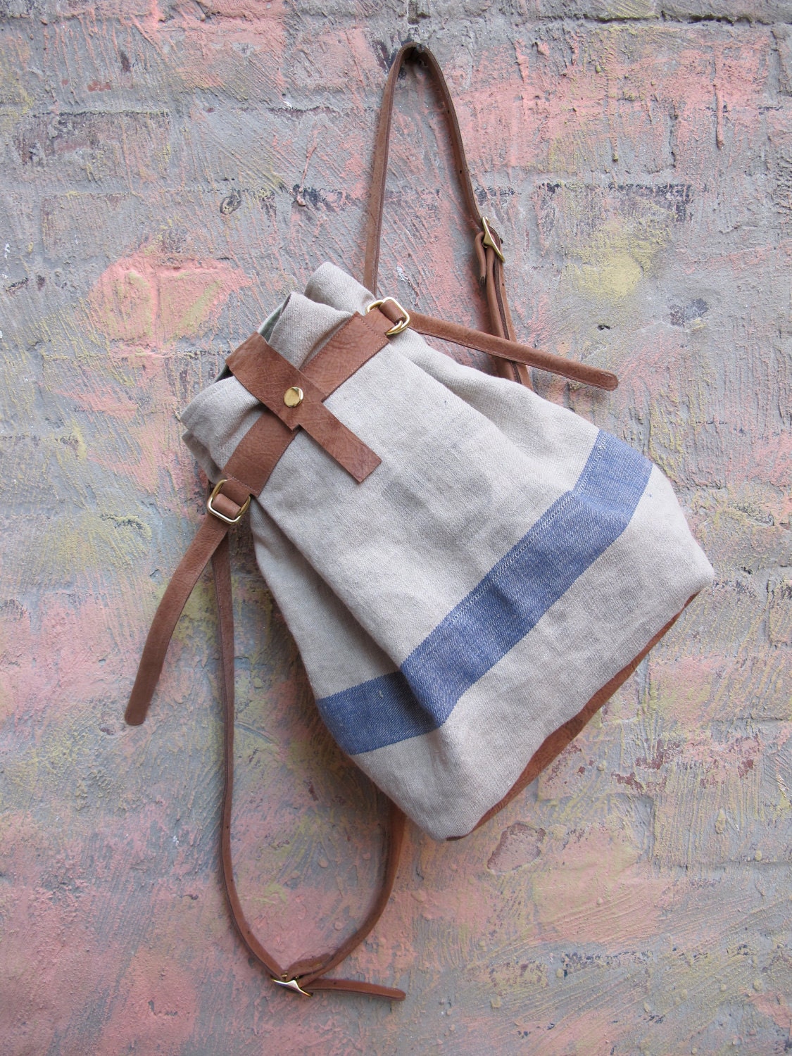 Blue Stripe Backpack