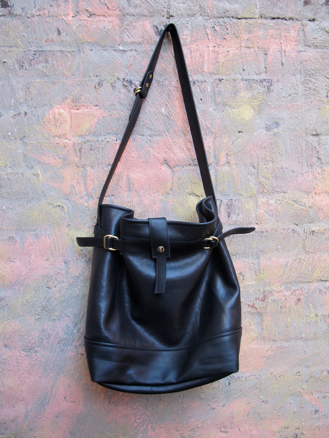 Super Soft Black Leather Bag