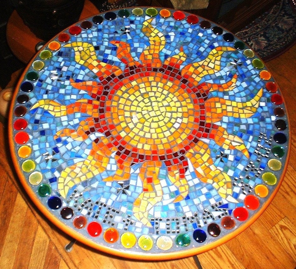 DEPOSIT:  Large Big Made to Order Mosaic Art Stained Glass or Mixed Media Table Wall Hanging