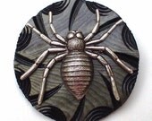 Vintage Spider Web Button Pin Vintage Button Jewelry