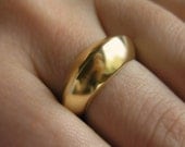 Solid Gold Ring - Hollow Sculpted Ring 14k gold
