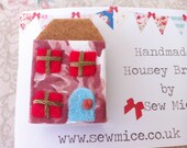 Handmade house brooch/ jewellery FREE UK SHIPPING