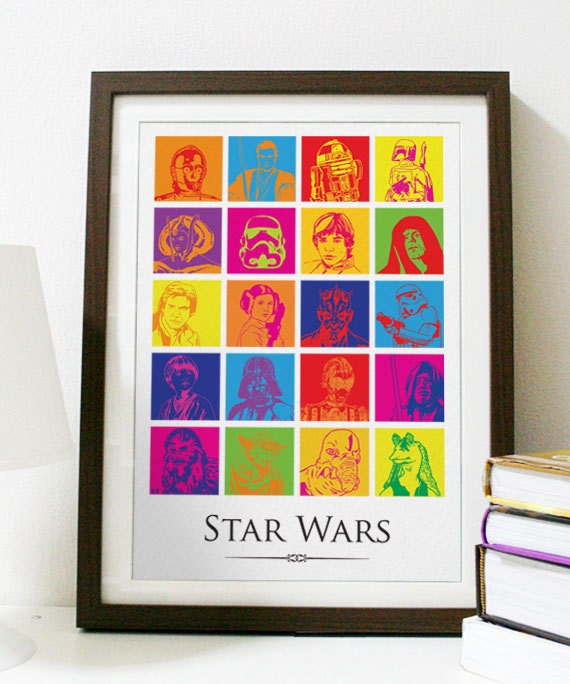 Star Wars Pop Art A3 Poster Print
