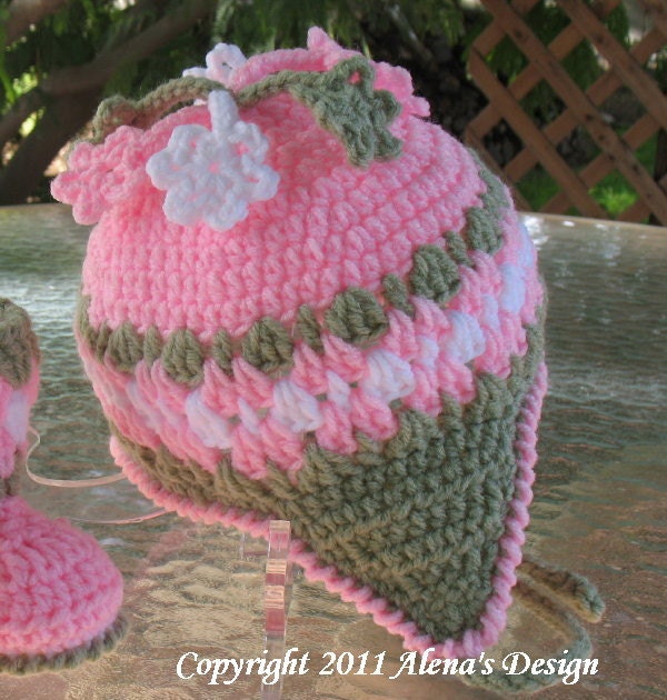 PDF Instant Download - Crochet Pattern 003 -  Blossom Hat - from 0-6 months to 4- 8 years