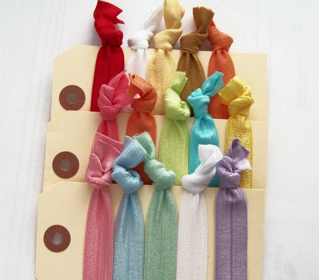 hair ties set of 30 mix of bright and pastel colors hair accessories