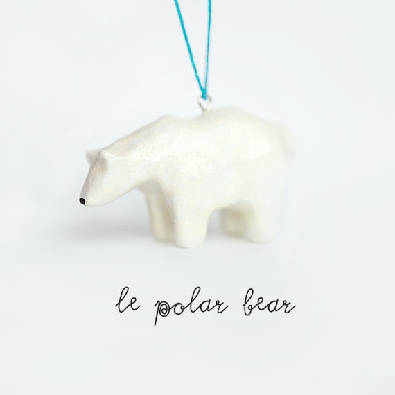 Christmas Ornament, Le Tenacious Polar Bear Totem, One of a Kind