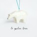 Christmas Ornament, Le Tenacious Polar Bear Totem, One of a Kind
