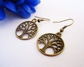 Tree of Life Earrings Bronze