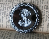 Vintage Cameo Intaglio Rare 1940's Large Glass