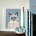 Framed Fine Art Print - Violet - Cats In Clothes by Heather Mattoon