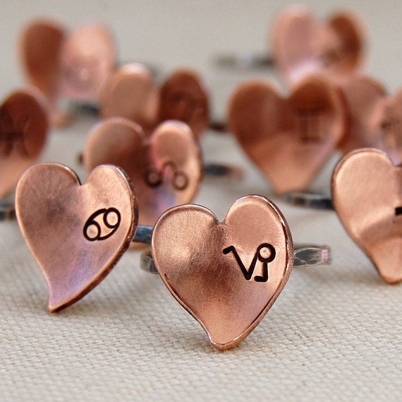 Sterling Silver Stacking Ring - Zodiac - Your Size