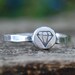 Diamond - Eco Friendly Recycled Sterling Silver  - Stacking Ring  - Custom Size